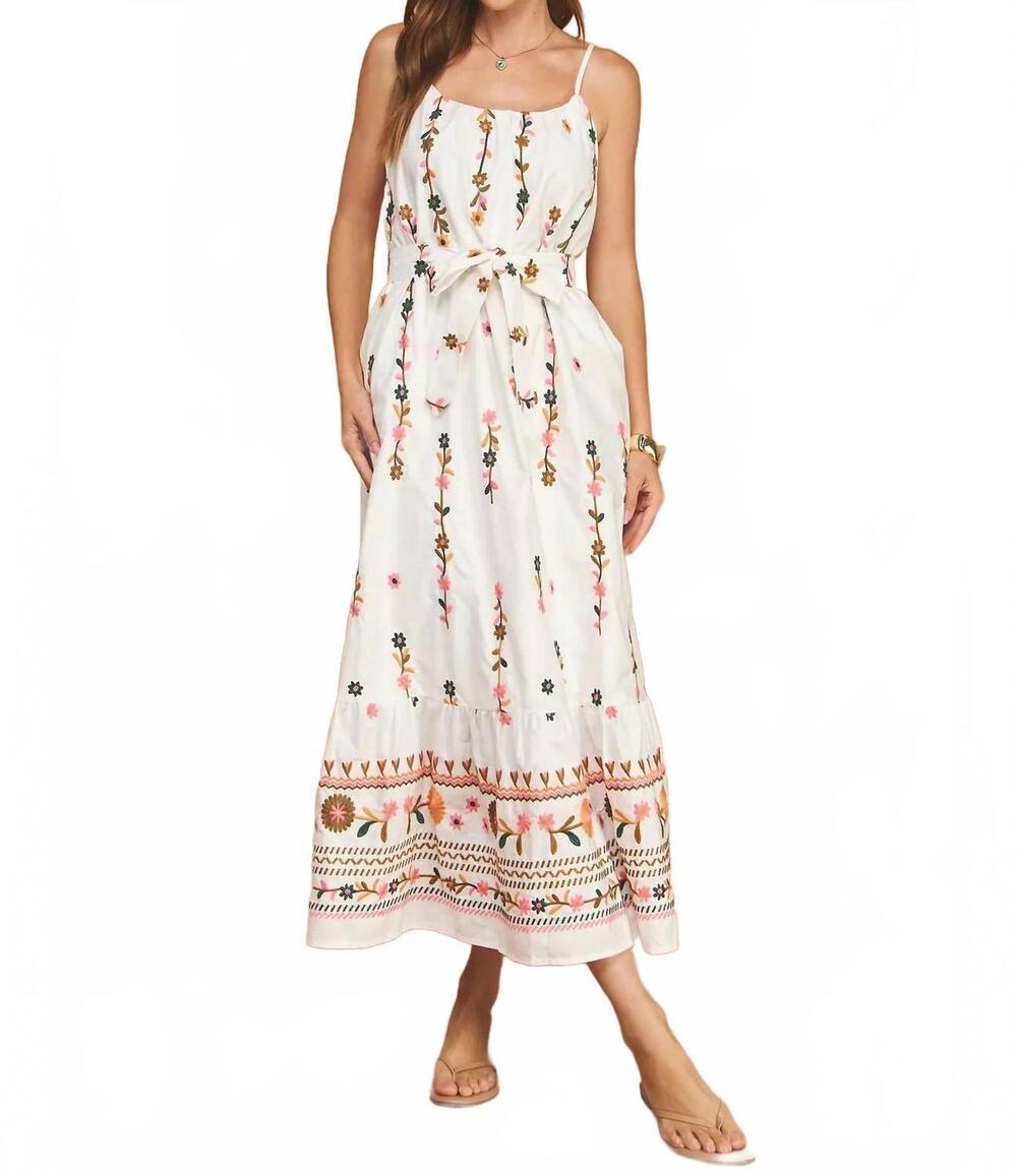 NEW STRUT & BOLT owen embroidered maxi dress